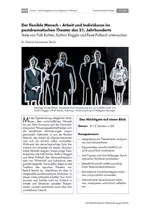 Der flexible Mensch - Arbeit und Individuum im postdramatischen Theater des 21. Jahrhunderts - Texte von Falk Richter, Kathrin Röggla und René Pollesch untersuchen - Deutsch