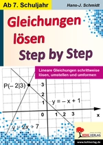 Gleichungen lösen - Step by Step Algebra - Lineare Gleichungen schrittweise lösen, umstellen und umformen - Mathematik