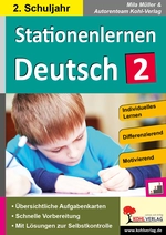 Stationenlernen Deutsch / 2. Schuljahr - Komplett ausgearbeitetes Freiarbeitsmaterial - Deutsch