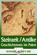 Steinzeit und Antike - Geschichtstests im Paket - Tests im Fach Geschichte - Geschichte