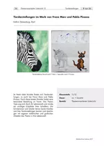 Tierdarstellungen im Werk von Franz Marc und Pablo Picasso - Themenorientierter Unterricht - Kunst/Werken