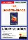 "Die Lametta-Bande" von Jo Pestum - Ein Weihnachtskrimi in 24 Kapiteln - Literaturseiten mit Lösungen - Deutsch