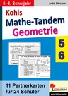Mathe-Tandem Geometrie - Partnerrechnen im 5.-6. Schuljahr - 11 Partnerkarten für 24 Schüler - Mathematik