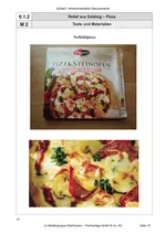 Relief aus Salzteig - Pizza - Modellierung einrs plastischen Bildwerks aus Salzteig - Kunst/Werken