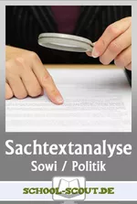 Klausuren zur Sachtextanalyse Sowi/Politik im preisgünstigen Paket - Sachtextanalyse im Abitur richtig durchführen - Sowi/Politik