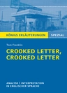 Franklin, Tom: Crooked Letter, Crooked Letter - Analyse und Interpretation in englischer Sprache - Englisch