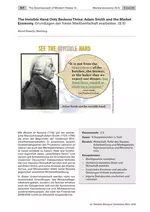 Adam Smith and the Market Economy. Warum die "unsichtbare" Hand nur dreimal winkte - The Development of Modern States - Grundlagen der freien Marktwirtschaft erarbeiten - Geschichte