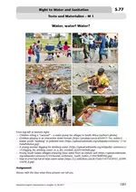 Right to Water and Sanitation - Recht auf Wasser und hygienische Sanitärbedingungen - Challenges of our Time - Environment Protection - Englisch