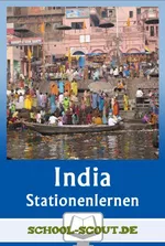 Stationenlernen India - Faces of a rising nation - with final test - Englisch