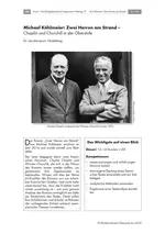 Michael Köhlmeier: "Zwei Herren am Strand" - Chaplin und Churchill in der Oberstufe - Nachkriegsliteratur bis Gegenwart - Deutsch