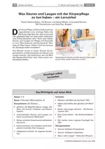 Was haben Säuren und Laugen mit Körperpflege zu tun? - Ein Lernzirkel (Klasse 7- 9) - Chemie