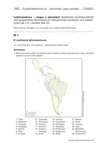 Latinoamérica - El mundo latinoamericano (ab 1./2. Lehrjahr, Sek I/II) - ¡Jugar y aprender! Spielerisch landeskundliche Kenntnisse zu Lateinamerika erarbeiten - Spanisch
