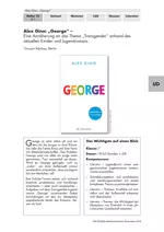Alex Gino: „George“ - Eine Annäherung an das Thema "Transgender" anhand eines aktuellen Kinder- und Jugendromans - Deutsch