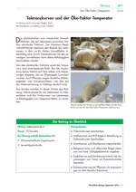 Toleranzkurven und der Öko-Faktor Temperatur (Sek II) - Ökologie in der Oberstufe Biologie (Abiturvorbereitung) - Biologie