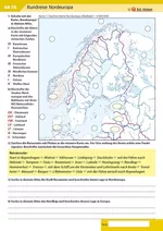 Paket mit stummen Karten Nordeuropa und Westeuropa mit Arbeitsblättern - Kopiervorlagen Erdkunde / Geografie - Erdkunde/Geografie