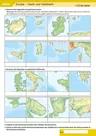 Interaktive Atlasarbeit Europa Topographie - Kopiervorlagen Erdkunde / Geografie interaktiv - Erdkunde/Geografie