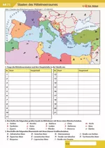Karten: Mittelmeerraum – Alpenraum - Kopiervorlagen Erdkunde / Geografie - Erdkunde/Geografie