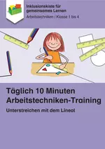 Unterstreichen mit dem Lineal - Arbeitstechniken Grundschule - Täglich 10 Minuten Arbeitstechniken-Training - Deutsch