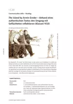 The Island by Armin Greder – Anhand eines authentischen Textes den Umgang mit Geflüchteten reflektieren (Klassen 9/10) - Communicative skills: Reading - Englisch