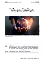 Die Motoren der Globalisierung – ein Planspiel zu Global Playern - Außenhandel und Weltwirtschaft - Sowi/Politik