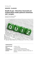 Bataille de quiz – Wortschatz, Grammatik und landeskundliche Inhalte spielerisch wiederholen (ab 3. Lernjahr) - Vocabulaire - Französisch