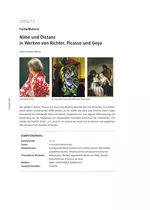 Nähe und Distanz - Farbe und Malerei - Werke von Gerhard Richter, Pablo Picasso und Francisco de Goya - Kunst/Werken