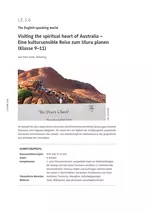 Visiting the spiritual heart of Australia - Eine kultursensible Reise zum Uluru planen - The English-speaking world - Englisch