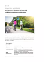 Aufgepasst! – Verkehrszeichen und Verkehrssituationen für Radfahrer - Sachunterricht – Raum & Mobilität  - Sachunterricht
