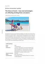 The future of work - Business communication: speaking - How new technologies are affecting working times and places - Englisch