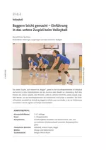 Einführung in das untere Zuspiel beim Volleyball - Baggern leicht gemacht - Sport
