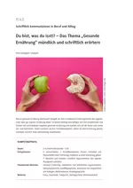 Du bist, was du isst!? Das Thema "Gesunde Ernährung" erörtern - Schriftlich kommunizieren in Beruf und Alltag - Deutsch