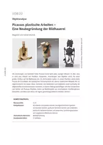 Objektanalyse: Picassos plastische Arbeiten - Eine Neubegründung der Bildhauerei - Kunst/Werken