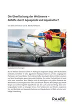 Ökologie: Die Überfischung der Weltmeere - Abhilfe durch Aquaponik und Aquakultur? - Biologie