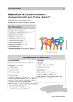 Count the numbers - Grundschule Englisch - Übungsmaterialien zum Thema „Zahlen“ - Englisch