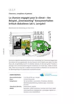 La chanson engagée pour le climat - Am Beispiel "Greenwashing" Konsumverhalten kritisch diskutieren (ab 4. Lernjahr) - Französisch