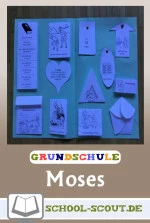 Lapbook "Moses" - Unterrichtsmaterial für die Klassen 2 bis 4. Klasse - Fächerübergreifender Unterricht leicht gemacht - Kinder erstellen ein Lapbook im Unterricht - Religion