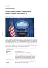 Trump and the media, Trump in the media - Current topics in short:  - Englisch