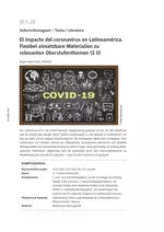 El impacto del coronavirus en Latinoamérica - Flexibel einsetzbare Materialien zu relevanten Oberstufenthemen - Spanisch