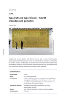 Schrift erkunden und gestalten - Typografische Experimente - Kunst/Werken