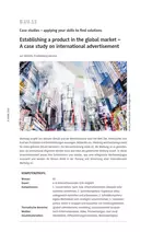 Establishing a product in the global market - A case study on international advertisement - Englisch