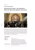 Epochenzentrum Berlin - Die Großstadt in Texten der literarischen Moderne untersuchen - Deutsch