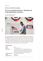 The U.S. presidential elections - How they vote in the United States of America - Englisch