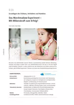 Das Marshmallow-Experiment - mit Willenskraft zum Erfolg? - Grundlagen des Erlebens, Verhaltens und Handelns  - Pädagogik