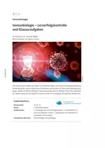 Immunbiologie - Klausur - Lernerfolgskontrolle und Klausuraufgaben - Biologie