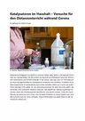 Katalysatoren im Haushalt - Versuche für den Distanzunterricht während Corona - Chemie