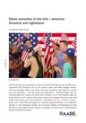 Ethnic minorities and their American Dream - Dreams and nightmares in the USA - Englisch