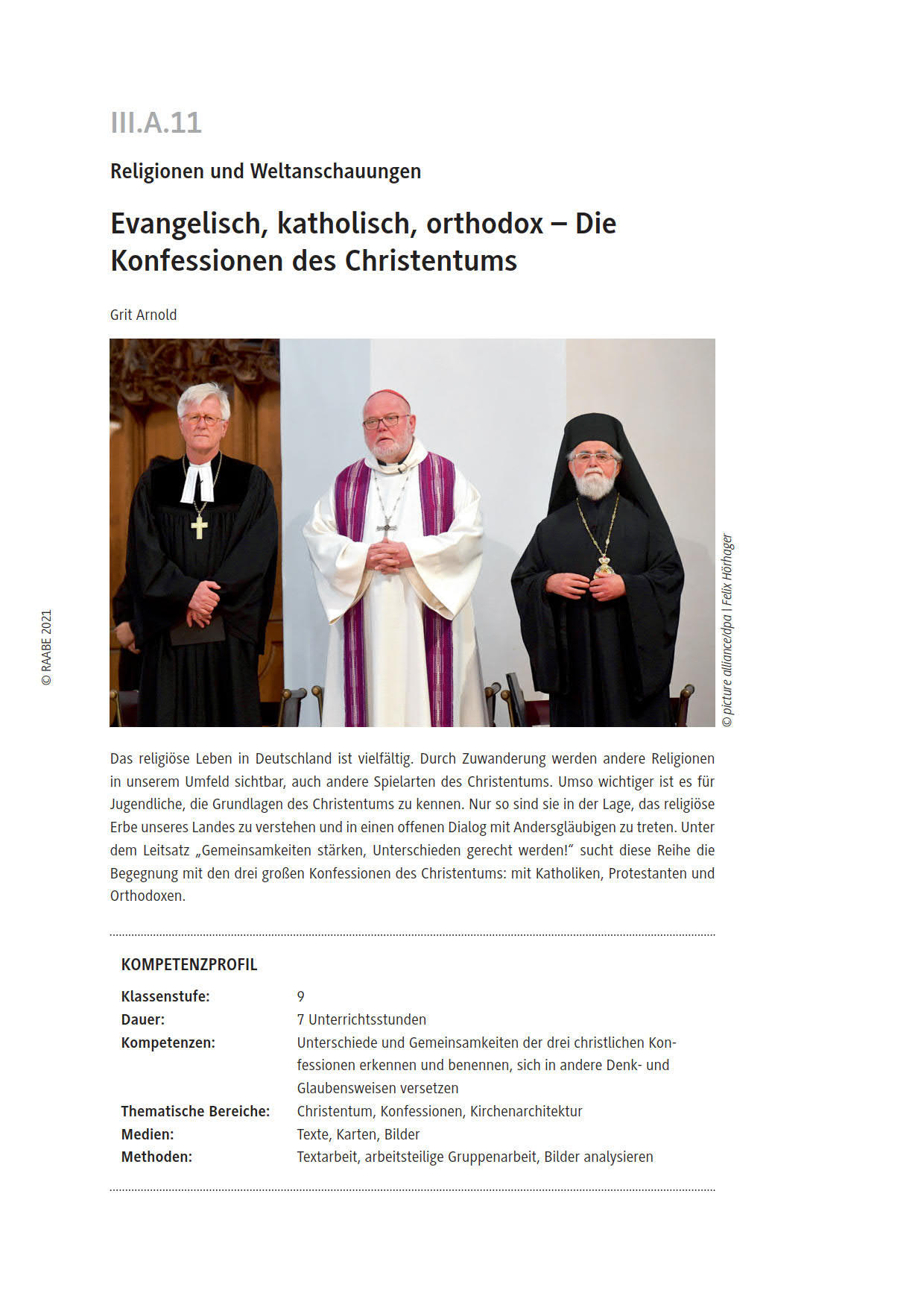 Evangelisch, katholisch, orthodox - die Konfessionen des ...