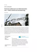 Deutsche Großkonzerne im Nationalsozialismus - Profit, Schuld und Verantwortung - Geschichte