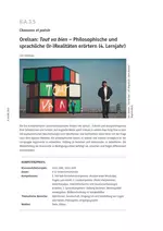 Orelsan: Tout va bien - Chansons et poésie - Philosophische und sprachliche (Ir-)Realitäten erörtern - Französisch