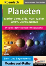 Planeten - Die acht Planeten des Sonnensystems - Merkur, Venus, Erde, Mars, Jupiter, Saturn, Uranus, Neptun - Sachunterricht